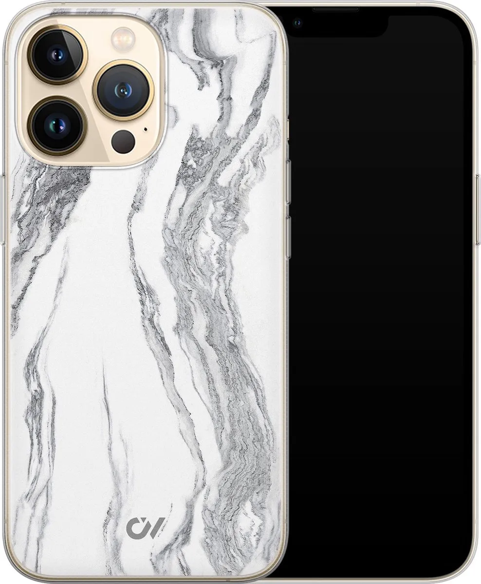 Casevibes iPhone 13 Pro Hoesje A/13P/UV/032 - Marble Ivory