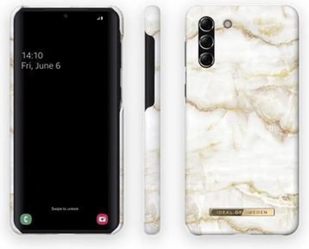 iDeal of Sweden Galaxy S21 Plus Hardcase Golden Pearl Marble - 7340196263104 - afbeelding 6 van 6