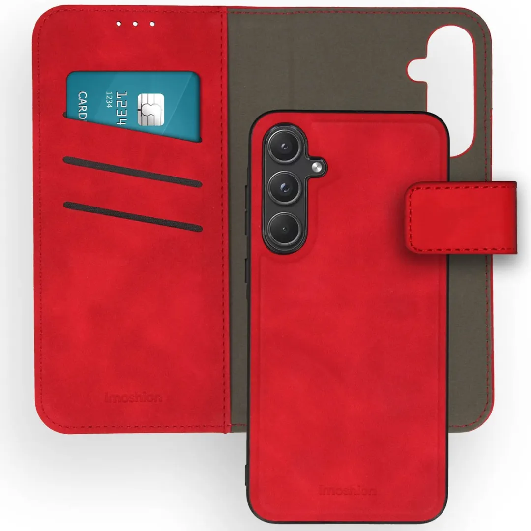 Imoshion Hoesje Samsung Galaxy A55 2-in-1 Bookcase - 3 Pasjes - Rood