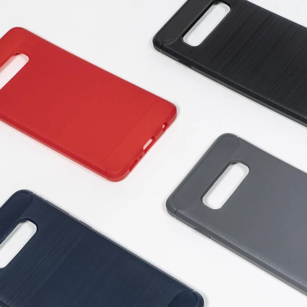 BMAX Carbon Hoesje Samsung Galaxy S10e - Rood - BMAX65132132