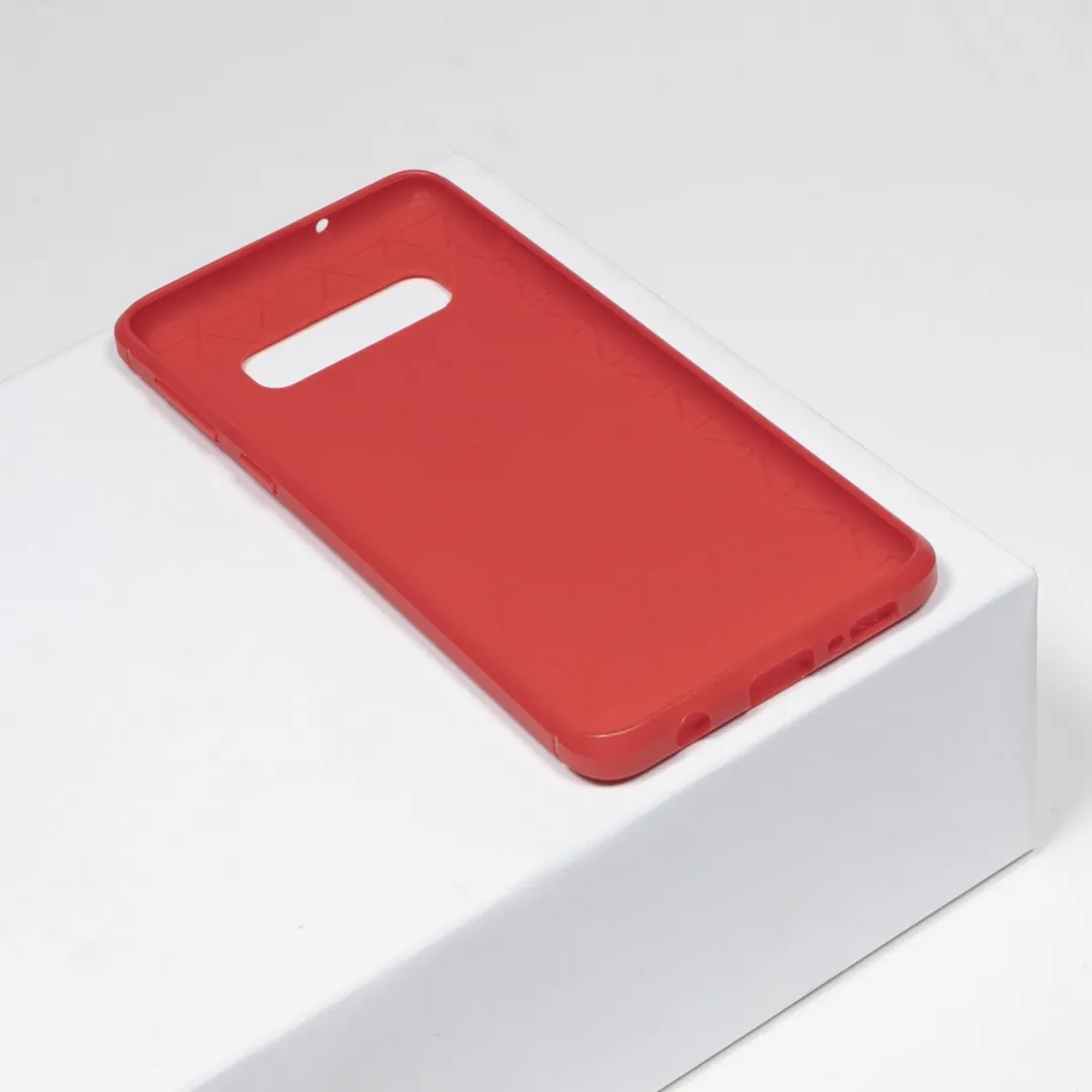 BMAX Carbon Hoesje Samsung Galaxy S10e - Rood - BMAX65132132