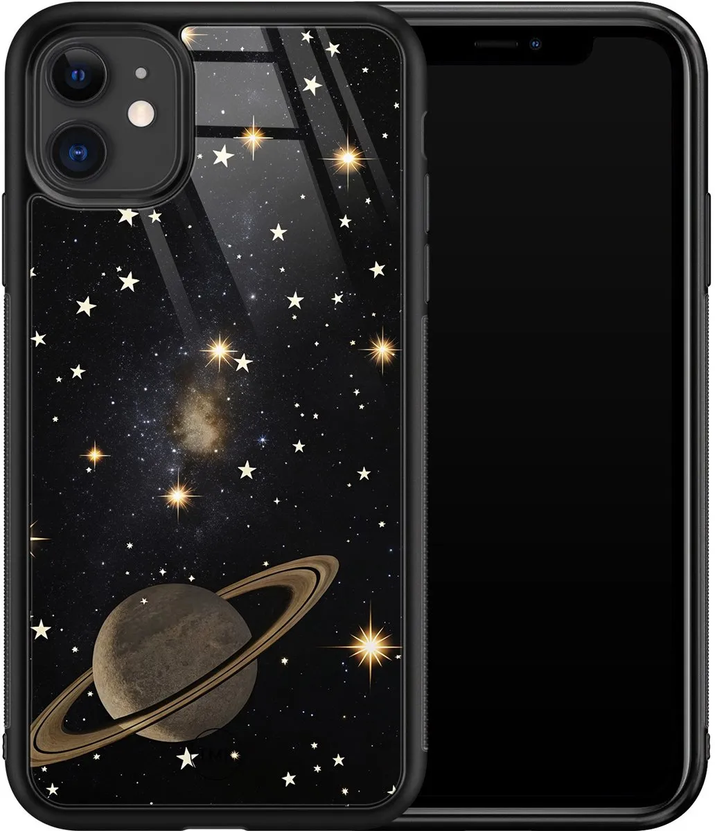 Casevibes iPhone 11 Hoesje - Zwart - Space - TPU