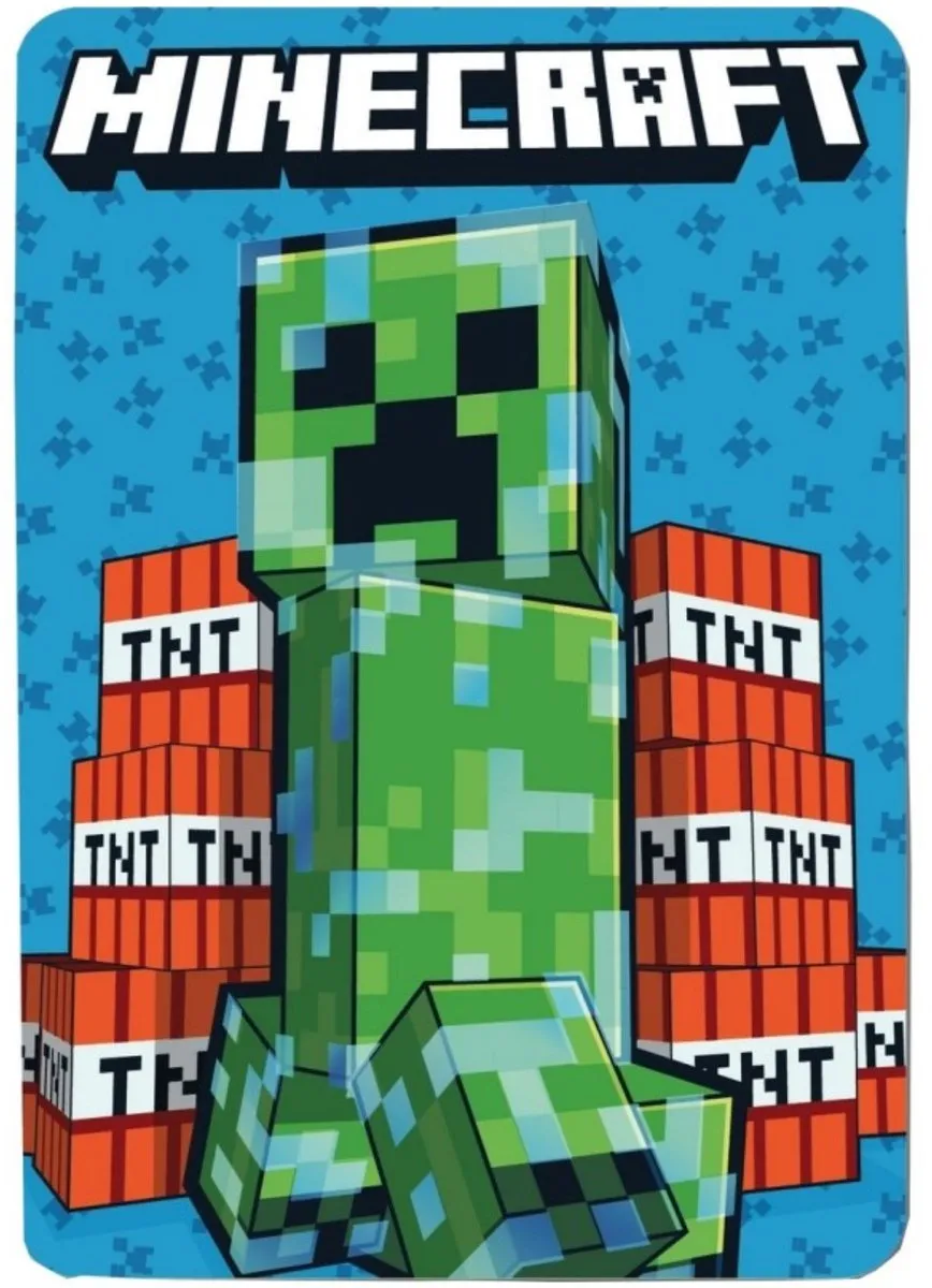 Minecraft Fleecedeken Multi Colour 100x140
