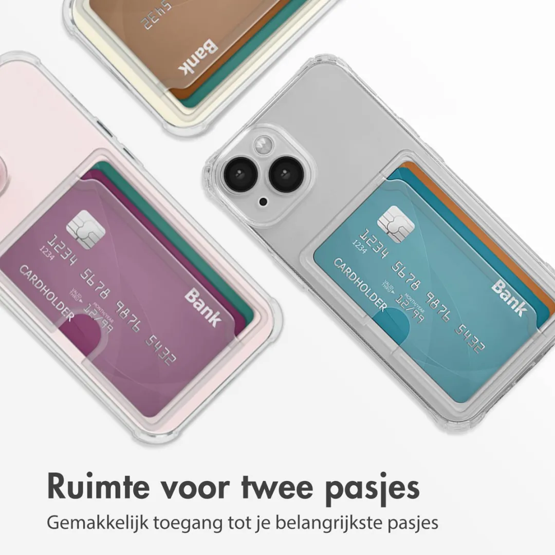 Imoshion Hoesje iPhone 15 - Pasjeshouder 2 Stuks - Transparant