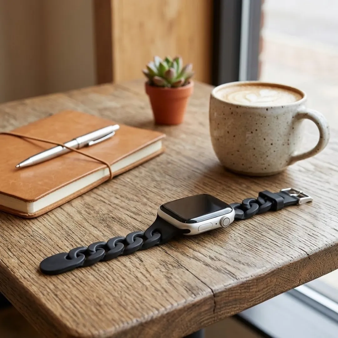 NUVEX Horlogebandje Apple Watch - One Size - Zwart