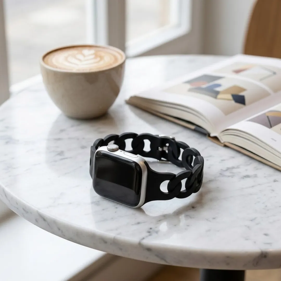 NUVEX Horlogebandje Apple Watch - One Size - Zwart