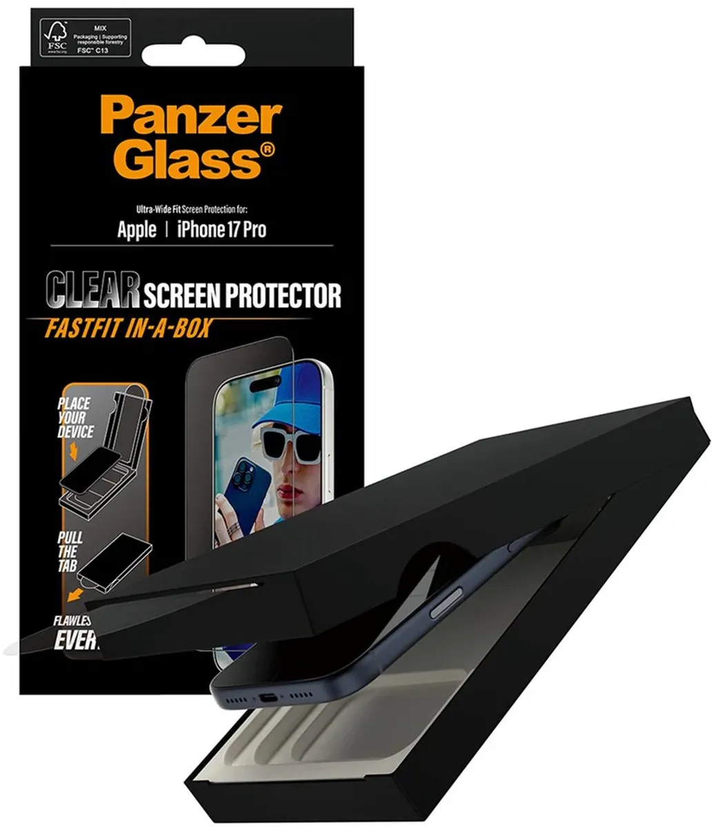 PanzerGlass FastFit iPhone 17 Pro Screenprotector Privacy - Case Friendly