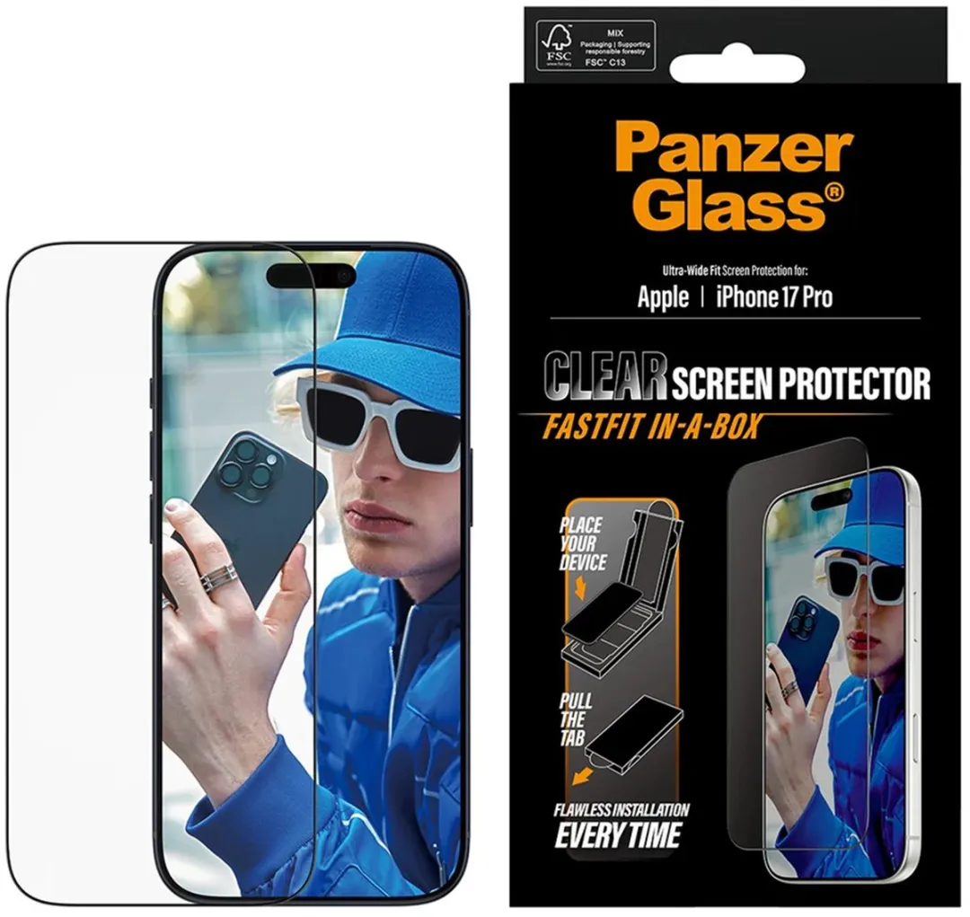 PanzerGlass FastFit iPhone 17 Pro Screenprotector Privacy - Case Friendly