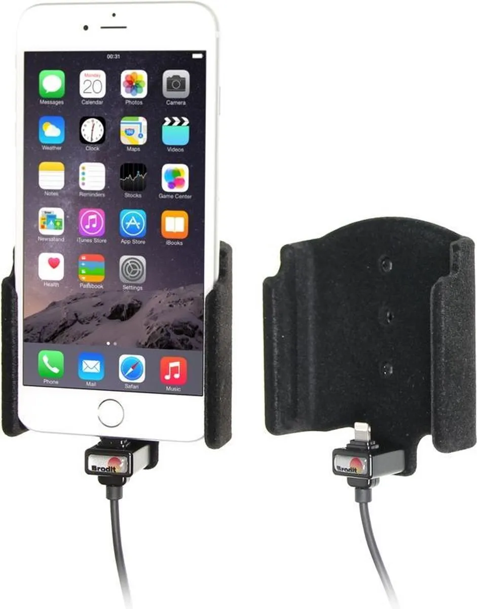 Brodit Actieve iPhone 6 Plus/6S Plus/7 Plus/8 Plus/Xs Max Houder - Zwart