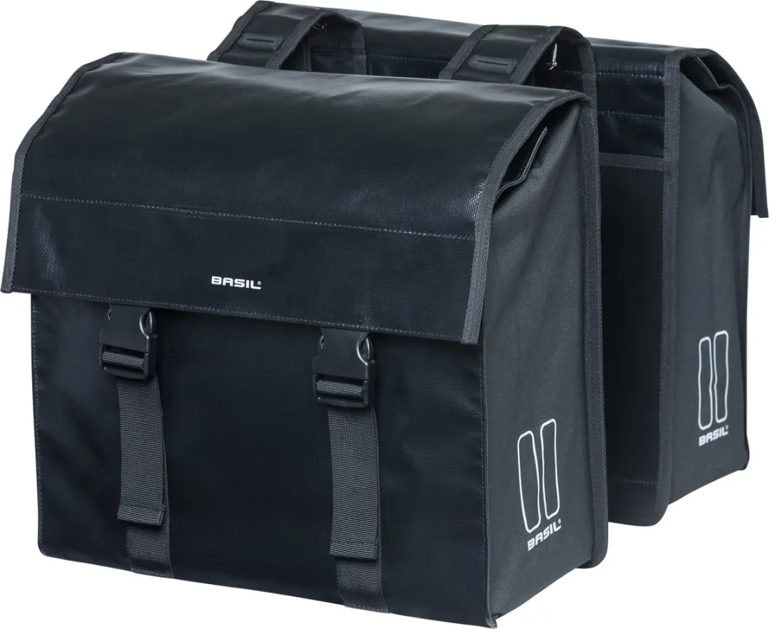 Basil Urban Load Dubbele Fietstas 48L - Zwart