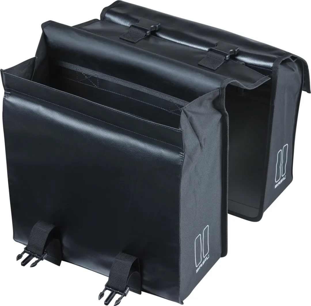 Basil Urban Load Dubbele Fietstas 48L - Zwart