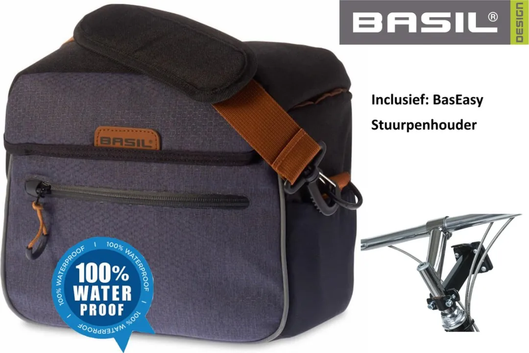 Basil Miles Stuurtas 6L - Donkergrijs - Incl. BasEasy Bevestiging - afbeelding 6 van 6