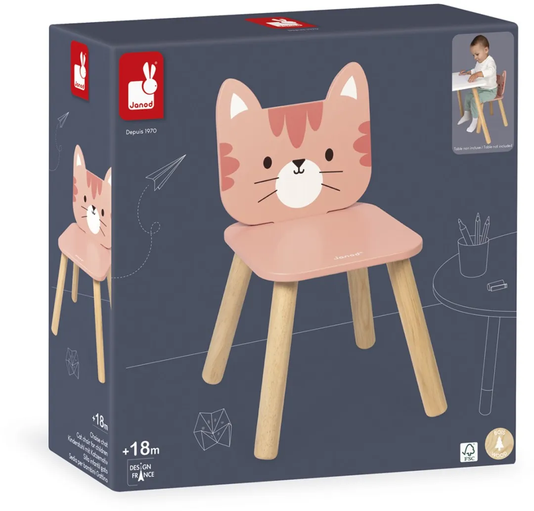 Janod Stoel Kat Roze