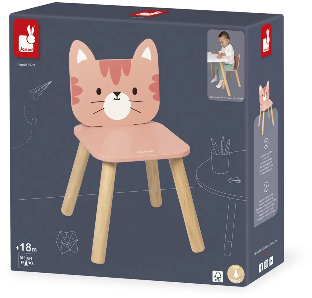 Janod Stoel Kat Roze
