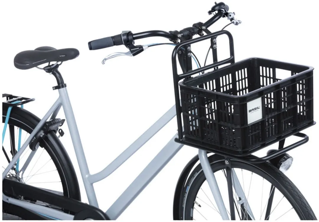 Basil MIK M Fietskrat 29.5L - Gerecycled Kunststof Zwart