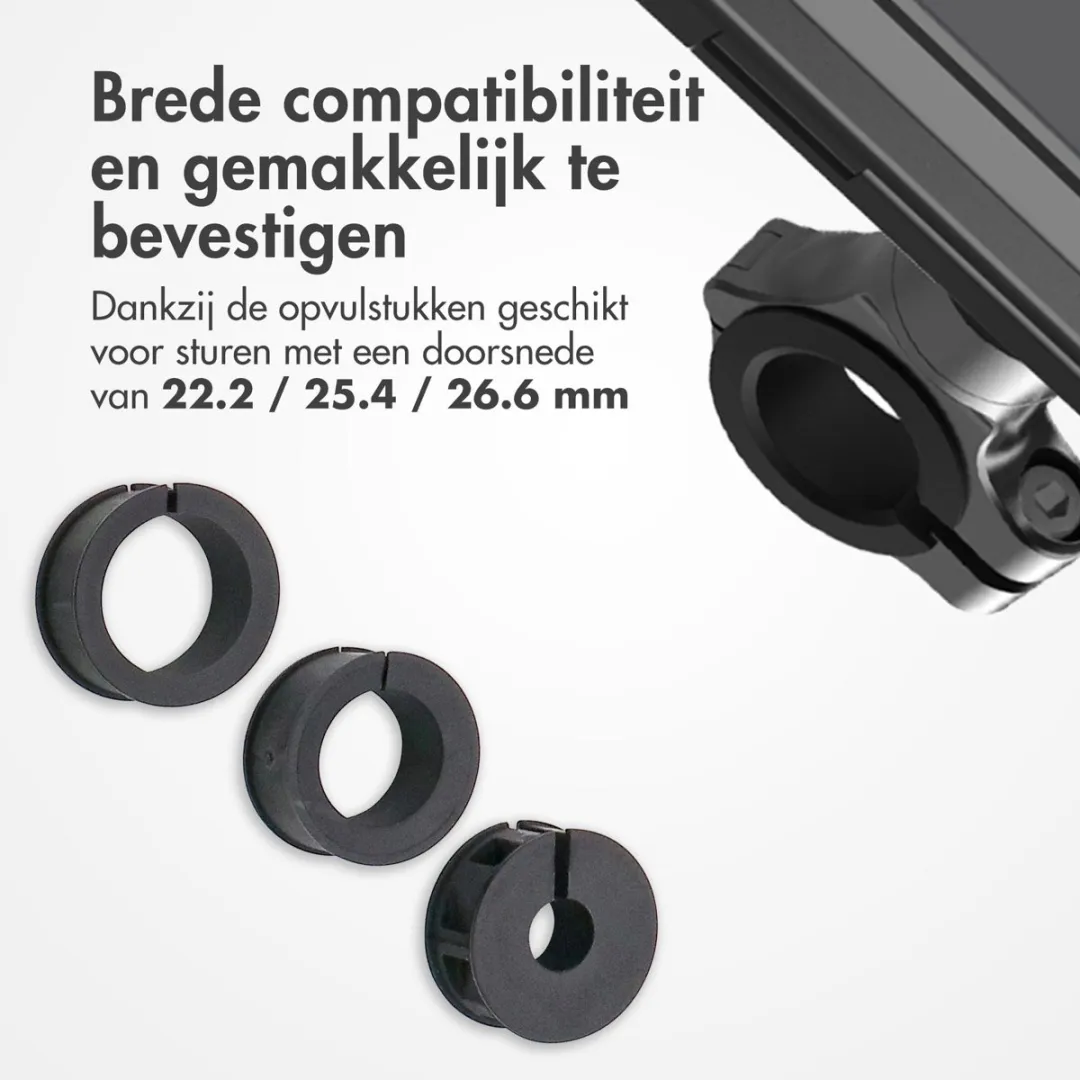 Imoshion SH00079507 Waterdichte Fiets Telefoonhouder - 5.000mAh Powerbank - 360° Draaibaar