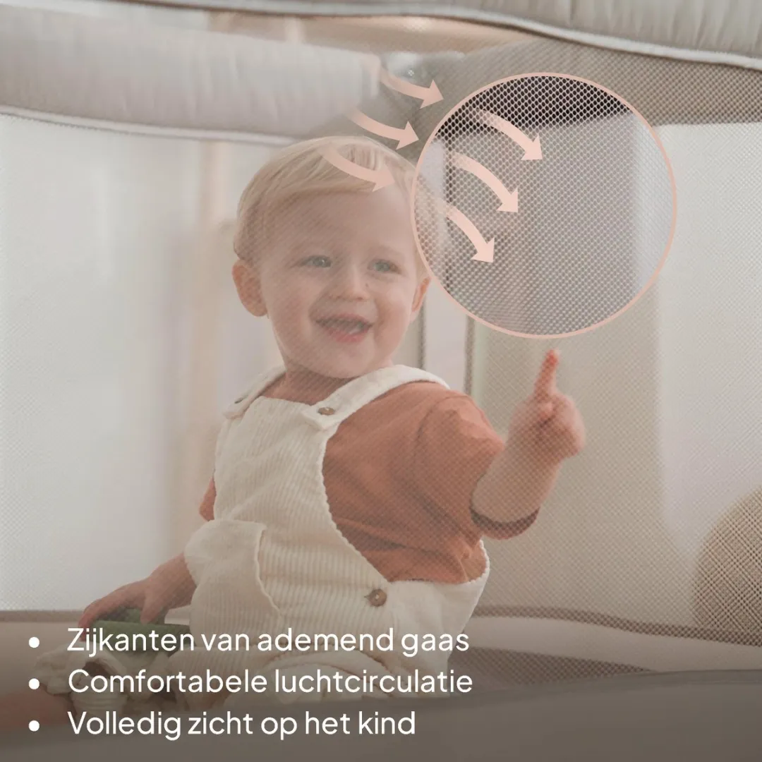 Lionelo Campingbedje 3in1 Amelie - Beige - 70x100cm