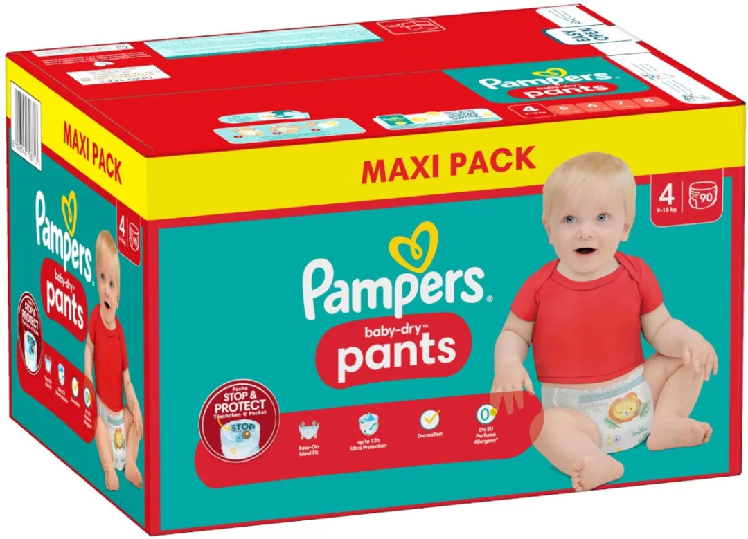 Pampers Baby-Dry Pants Maat 4 Luiers 90 Stuks