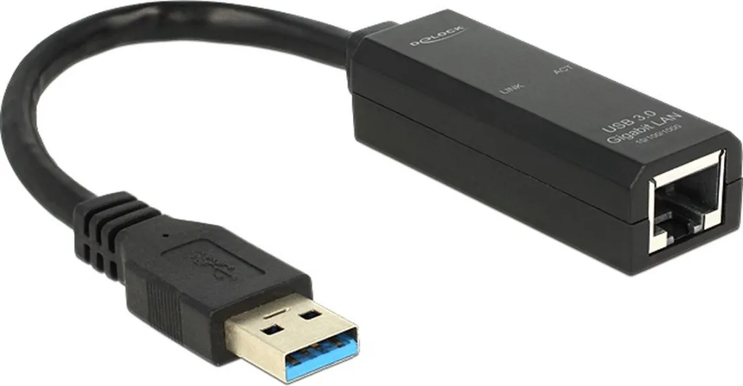Delock USB-A naar RJ45 Gigabit Ethernet Adapter 62616 - Zwart