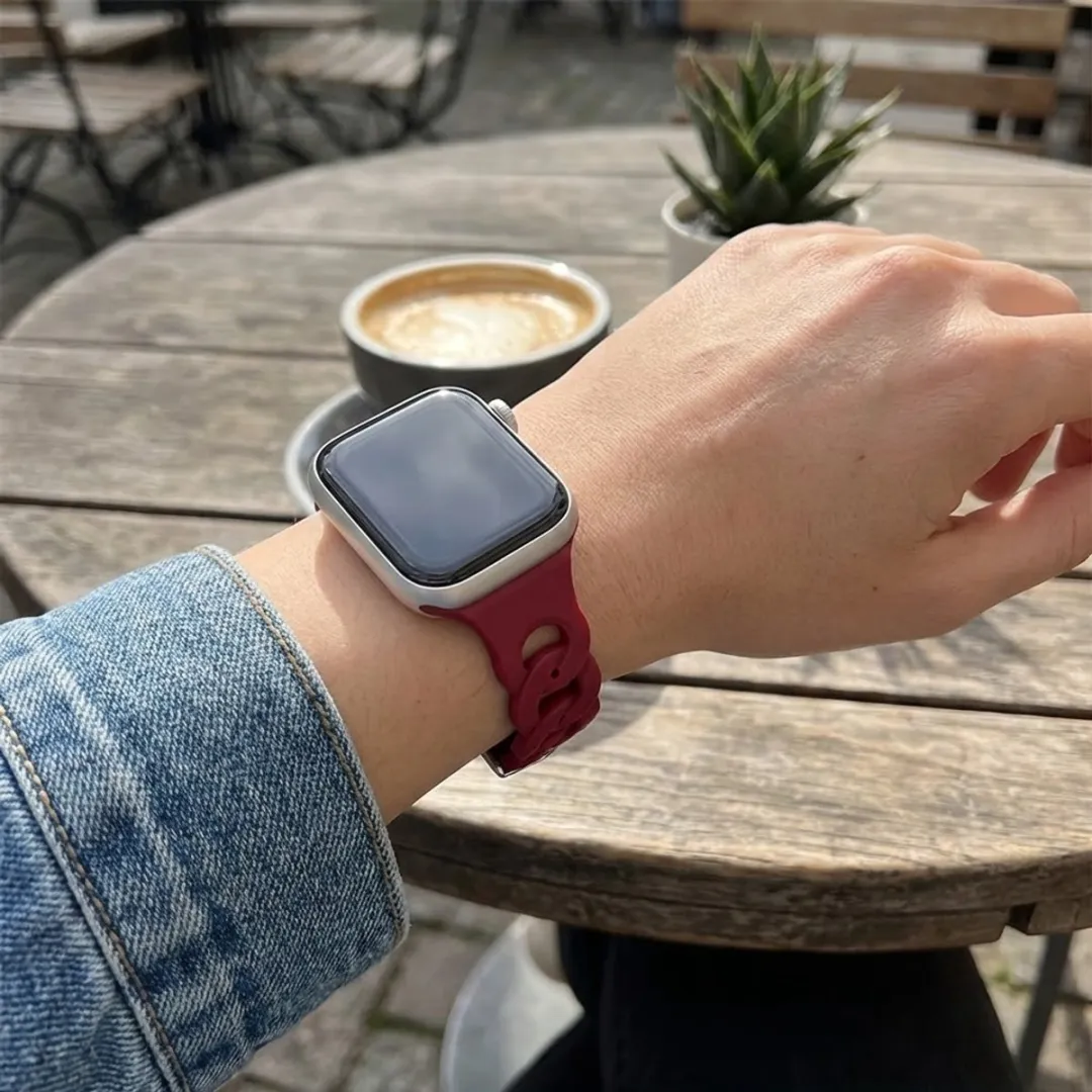 NUVEX Wijn Horlogebandje Apple Watch - 42/44/45/46/49mm