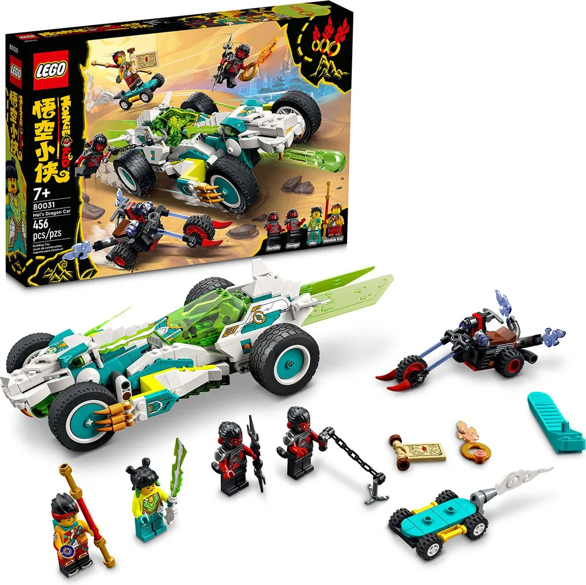 LEGO Monkie Kid Mei’s Drakenwagen 80031 - 456 Stukken