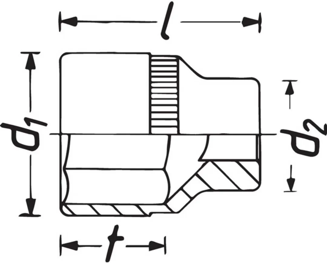 Hazet Dop 19mm 1/2" Twaalfkant - 1 Stuk