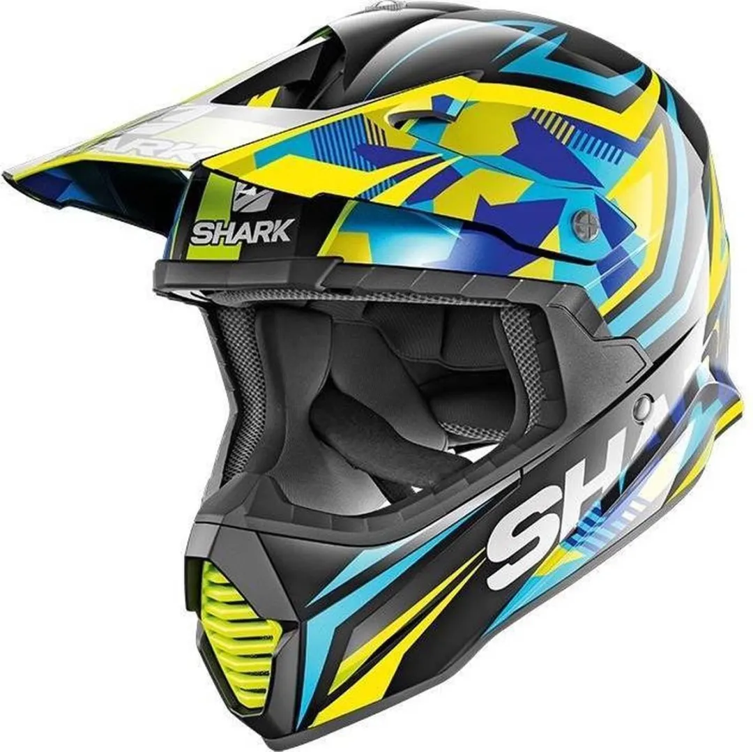 Shark Varial Tixier Helmen - S - Mat Zwart/Groen/Grijs