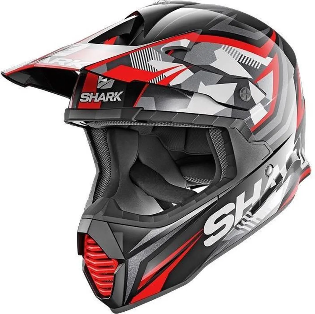 Shark Varial Tixier Helmen - S - Mat Zwart/Groen/Grijs