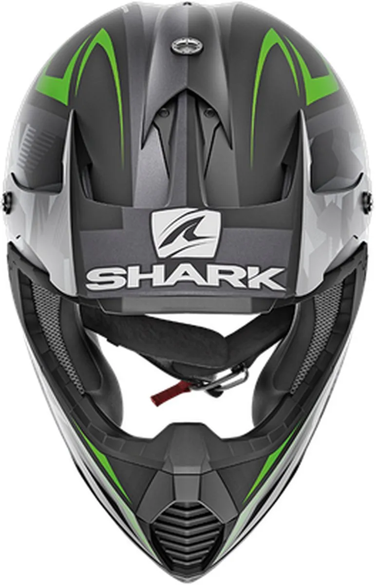 Shark Varial Tixier Helmen - S - Mat Zwart/Groen/Grijs