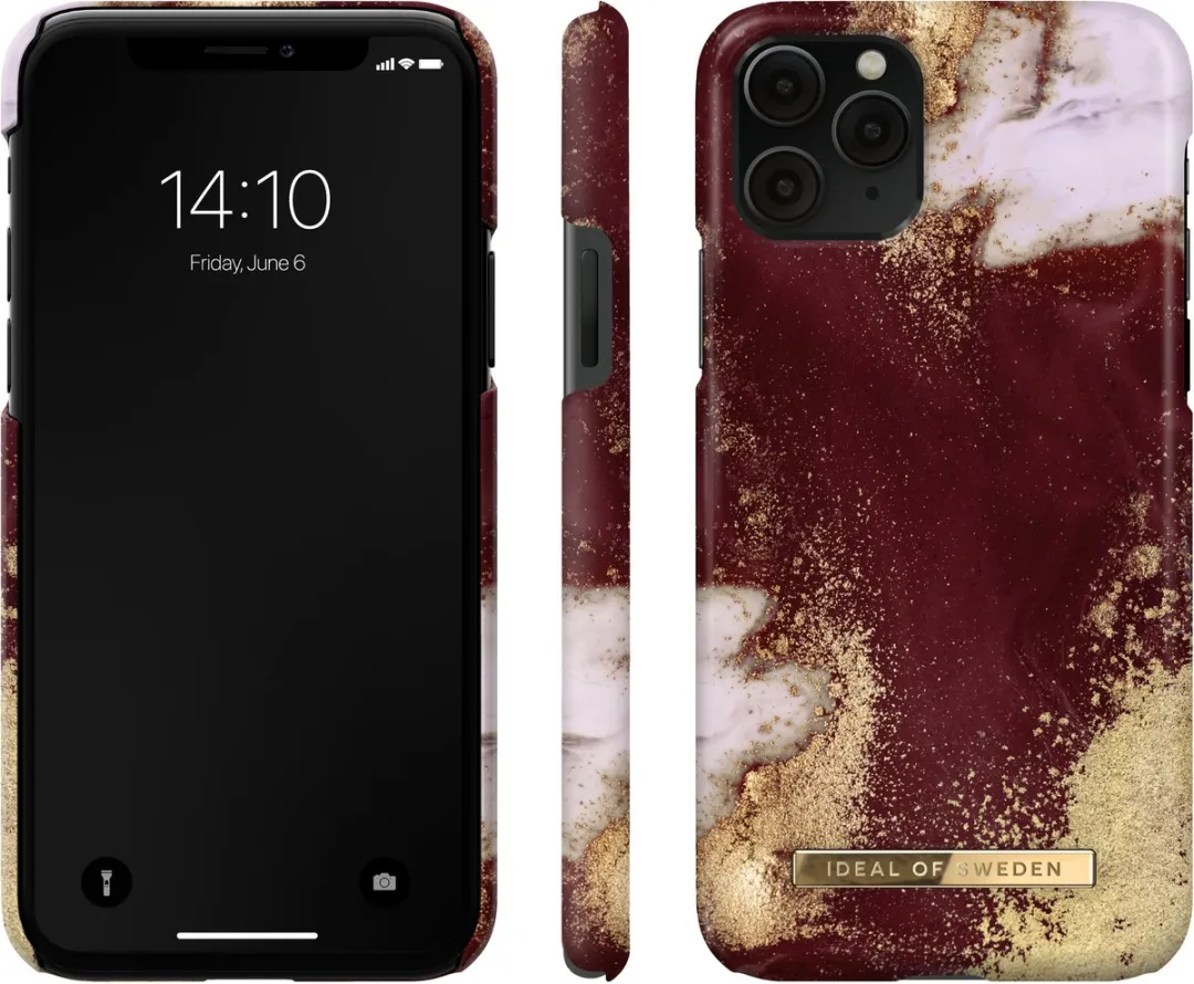 iDeal of Sweden iPhone 11 Pro Hoesje Golden Burgundy Marble