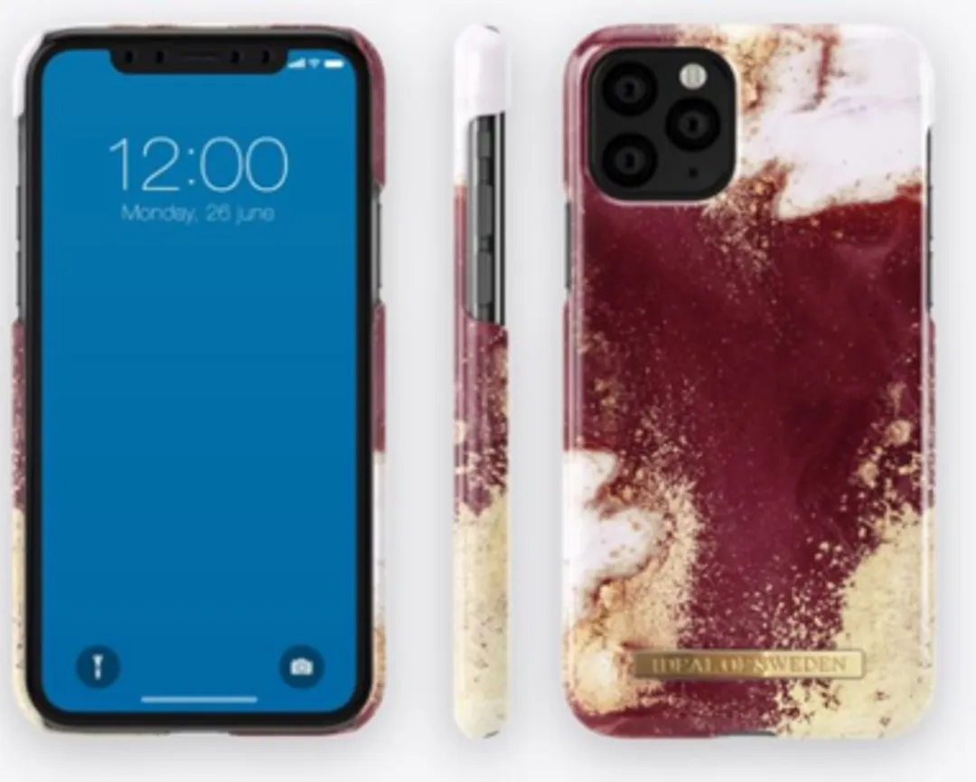 iDeal of Sweden iPhone 11 Pro Hoesje Golden Burgundy Marble