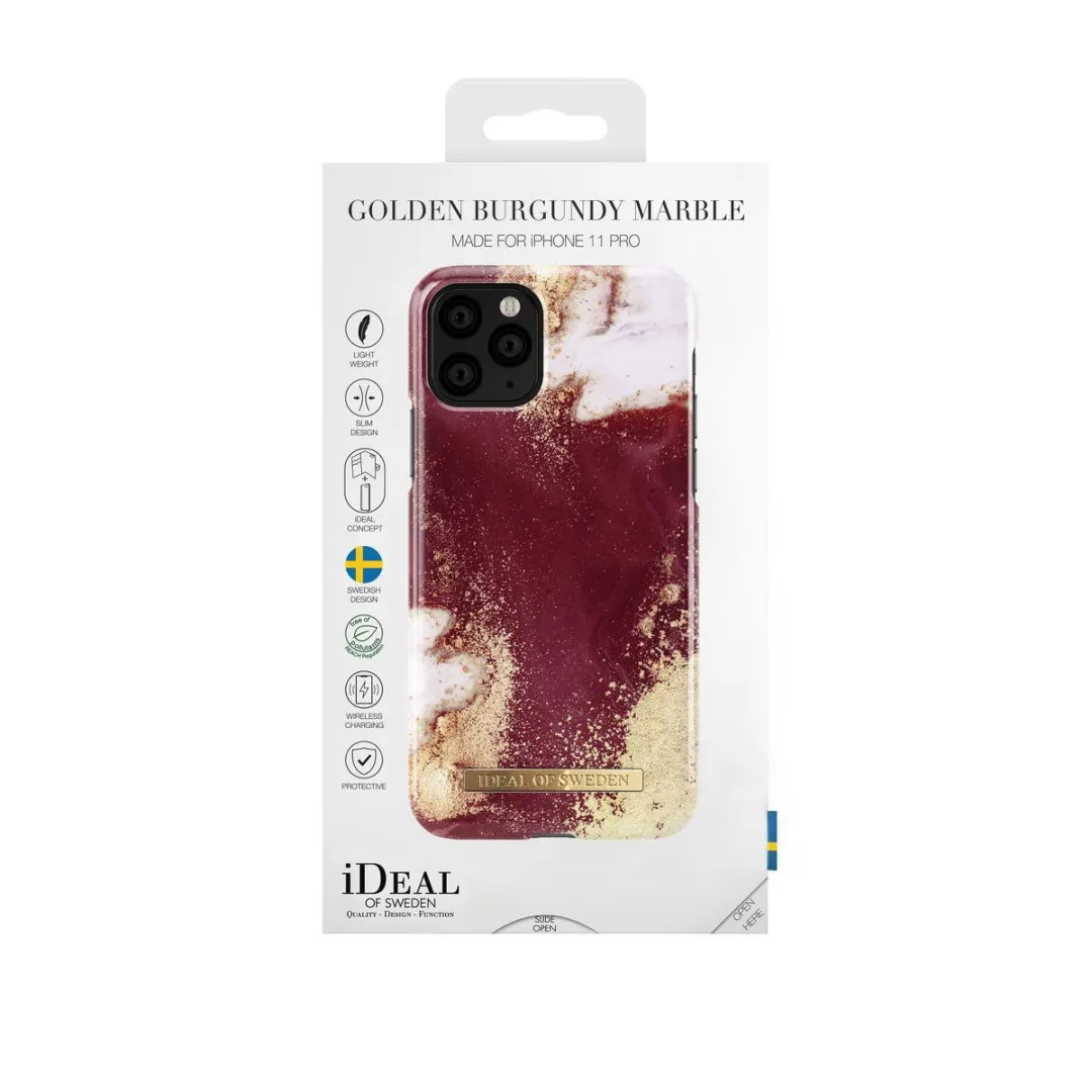 iDeal of Sweden iPhone 11 Pro Hoesje Golden Burgundy Marble