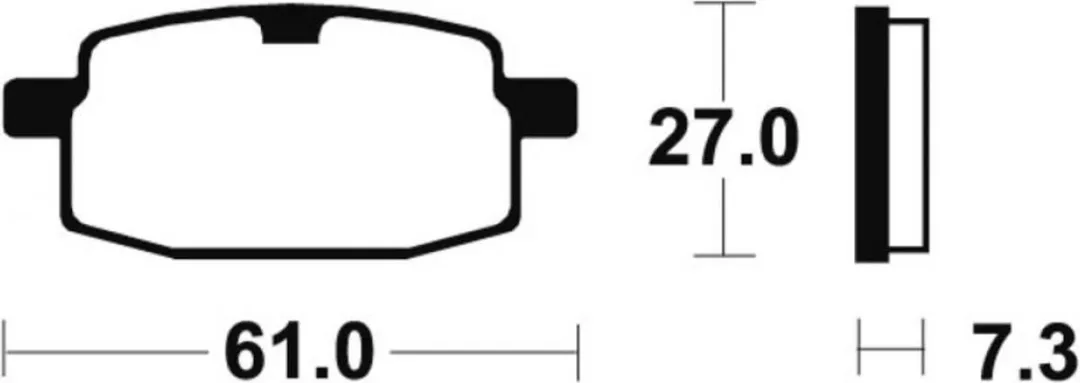 Peugeot P1-40C430000 Remblokken Scooter 50 V'Clio 2008-2013 - Zwart