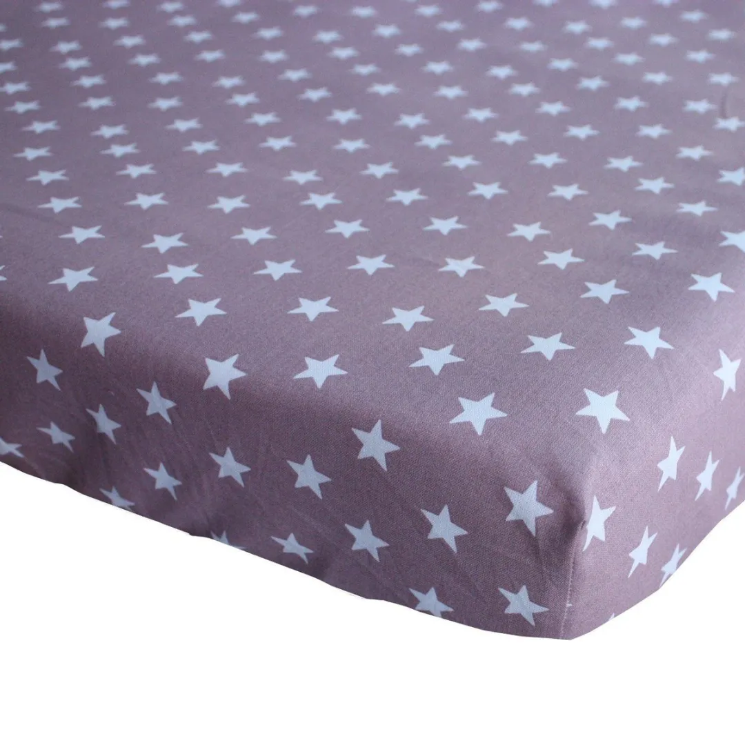 BINK Bedding Hoeslaken Stars Oudroze 40x80cm