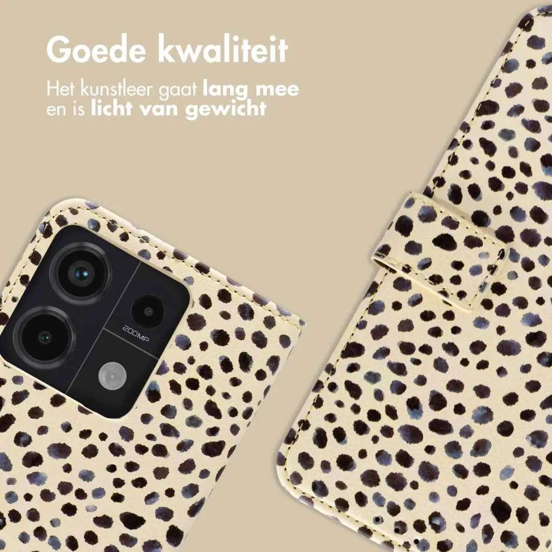 Imoshion Hoesje Xiaomi Redmi Note 13 Pro/Poco X6 - 3 Pasjes - Black And White Dots