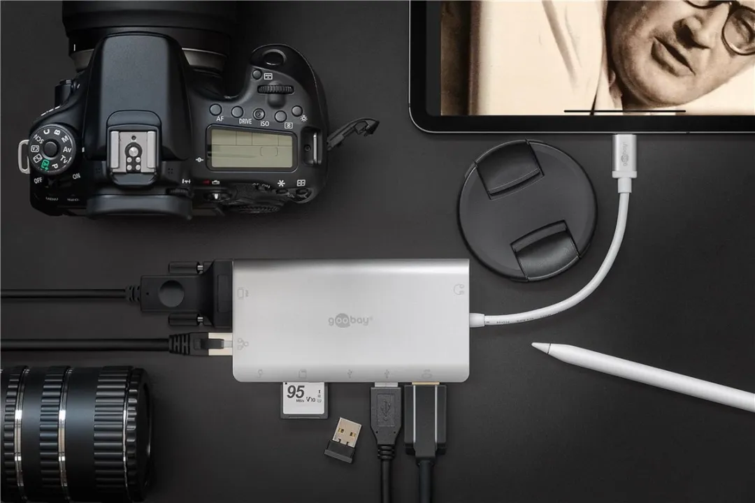 Goobay 49850 USB-C Interface Hub - 5000 Mbit/s - Zilver