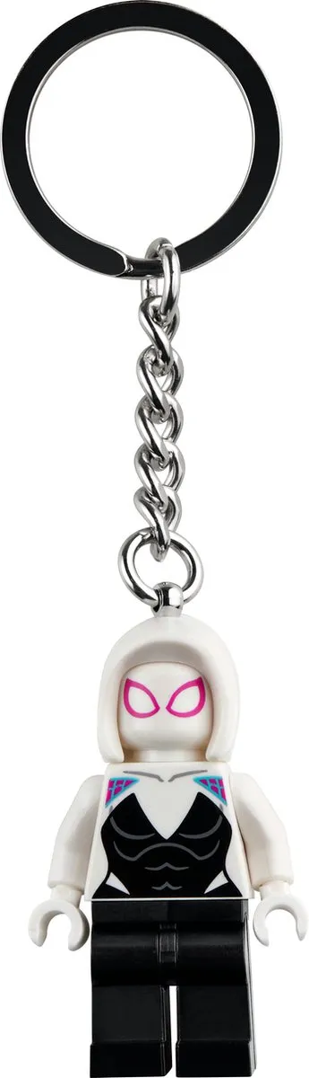 LEGO Marvel Ghost-Spider Sleutelhanger - 1 Stuk - Wit/Zwart