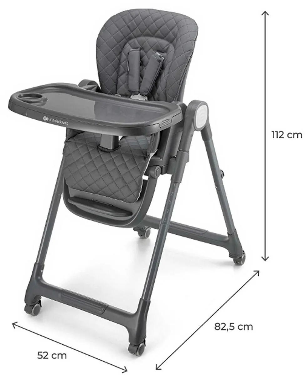 KinderKraft TULO 3-in-1 Meegroei Kinderstoel - Grijs
