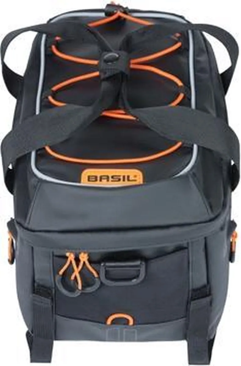 Basil Miles Bagagedragertas - 7L - Black Orange