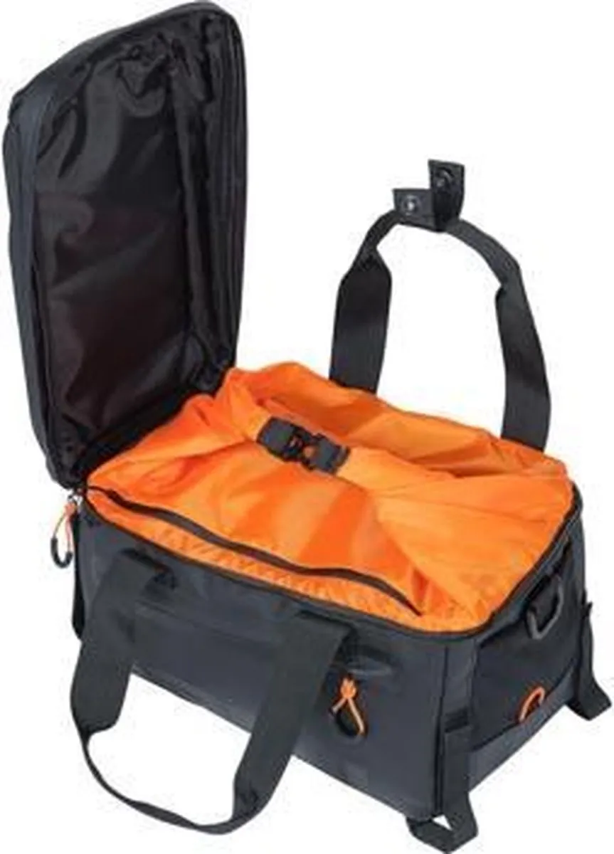 Basil Miles Bagagedragertas - 7L - Black Orange - afbeelding 6 van 6