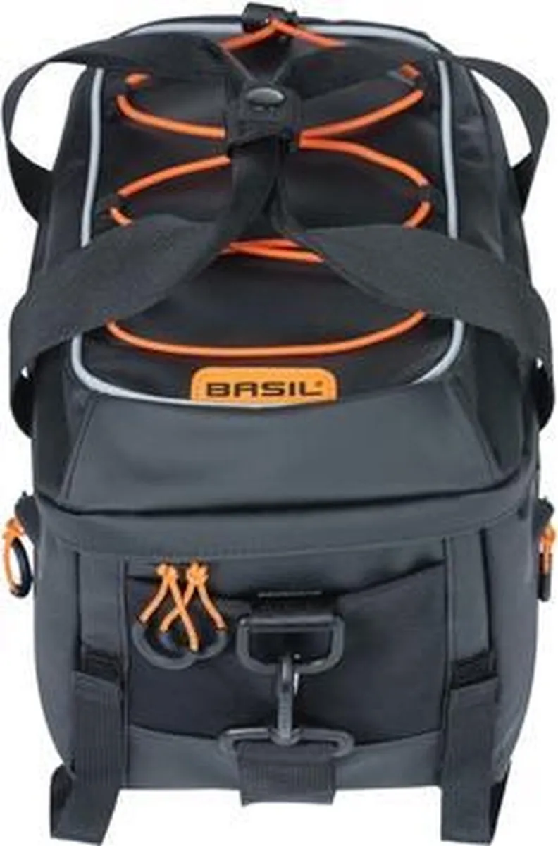 Basil Miles Bagagedragertas - 7L - Black Orange