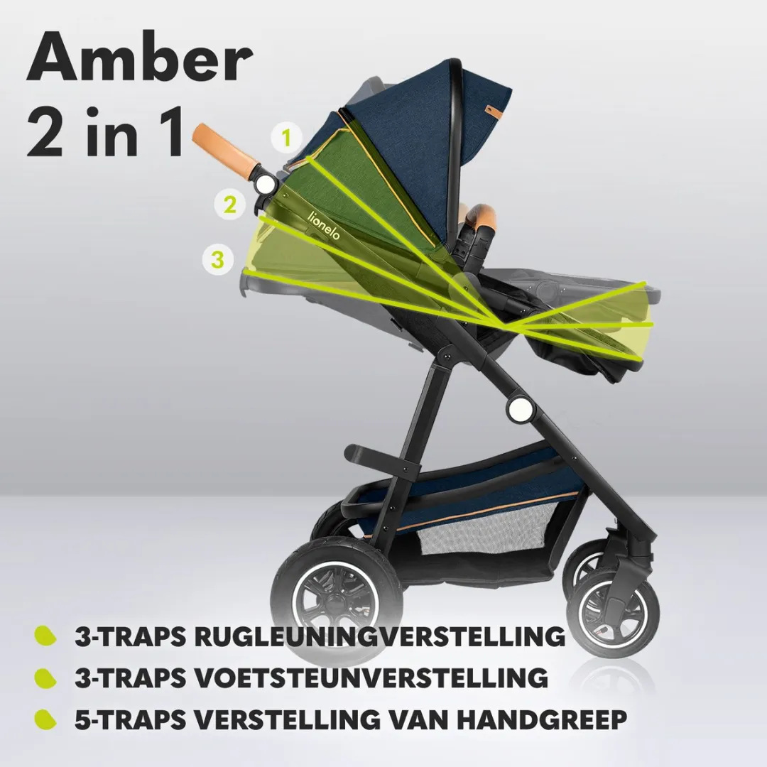 Lionelo Amber 2in1 Kinderwagen 2-in-1 - Blauw