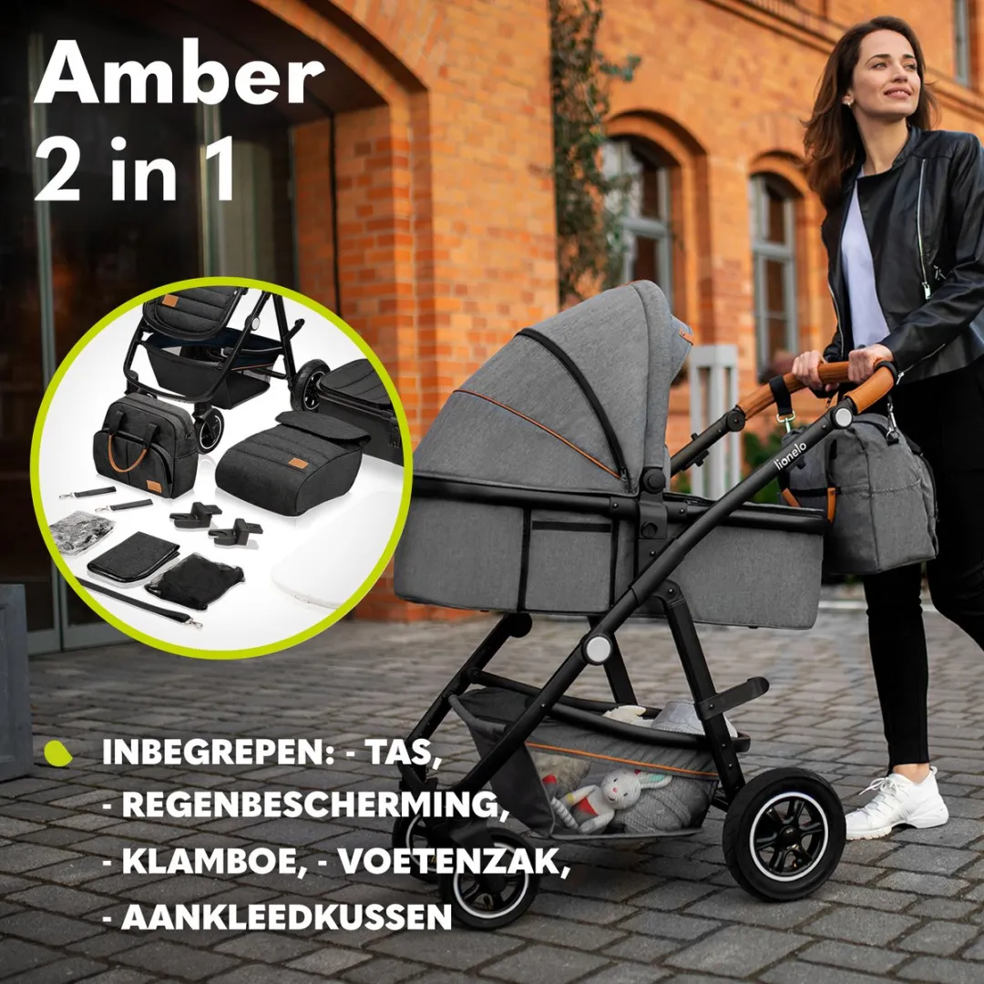 Lionelo Amber 2in1 Kinderwagen 2-in-1 - Blauw