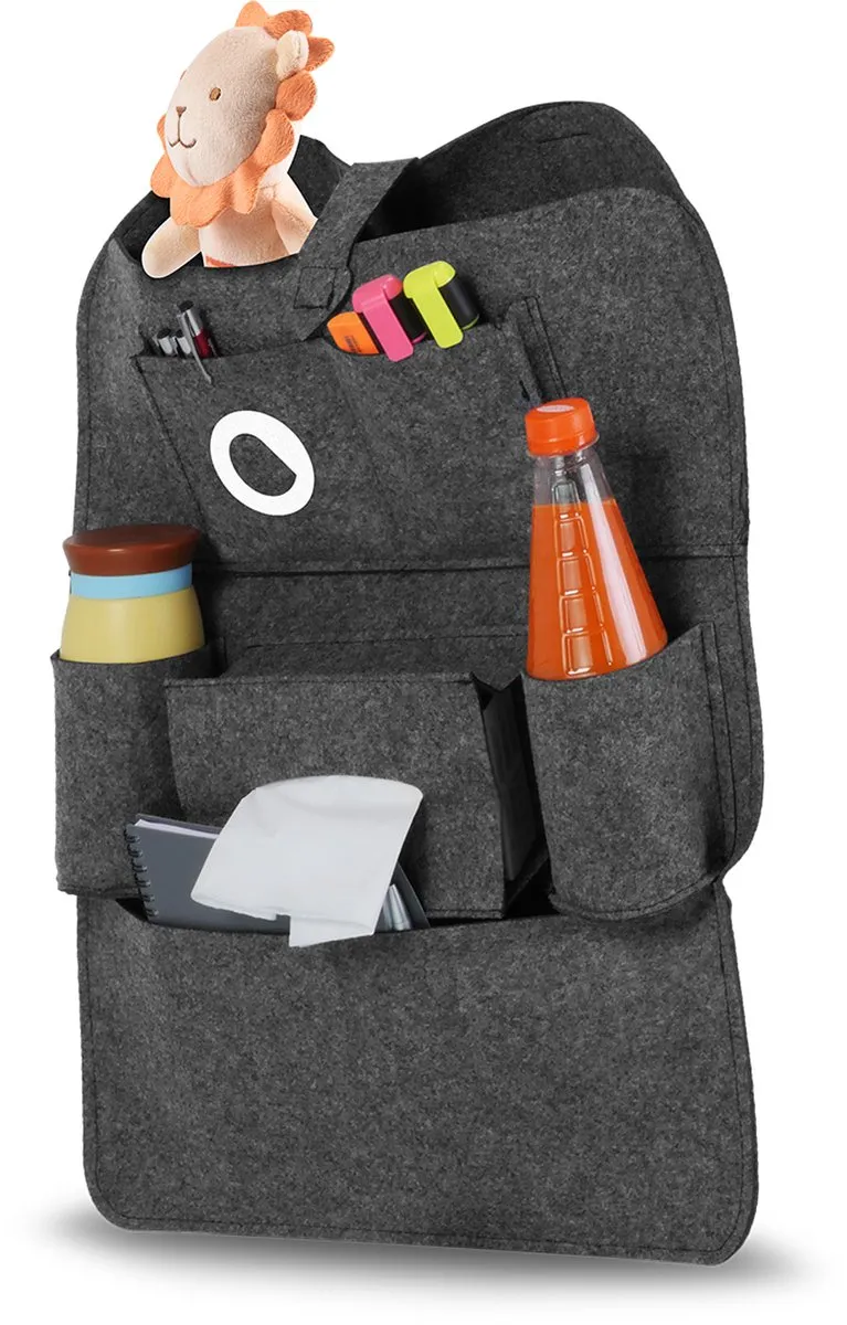 Lionelo Organizer Autostoel Kinderwagen 7 Vakken - Grijs - afbeelding 6 van 6