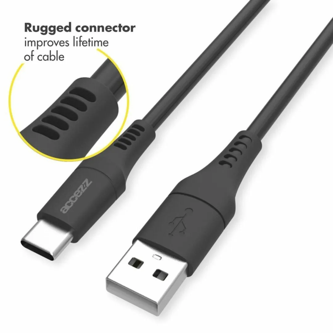 Accezz SH00003894 USB-C naar USB-A Kabel 2m - Zwart