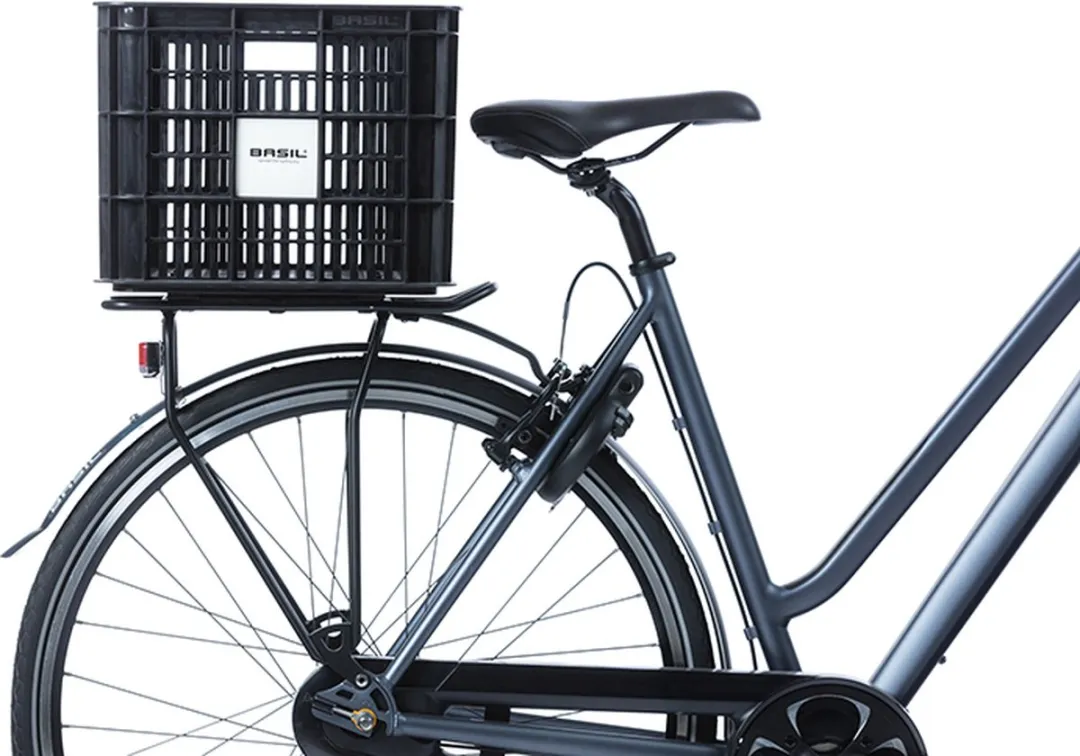 Basil Fietskrat L - 40 Liter - Zwart
