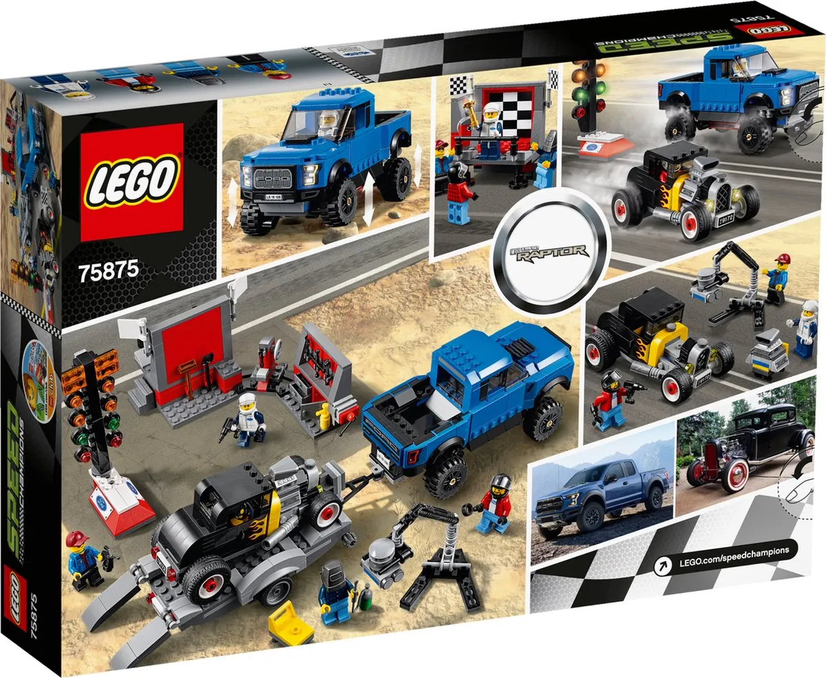 LEGO Speed Champions 75875 Ford F-150 Raptor & Model A Hot Rod - 4 Minifiguren - afbeelding 3 van 6