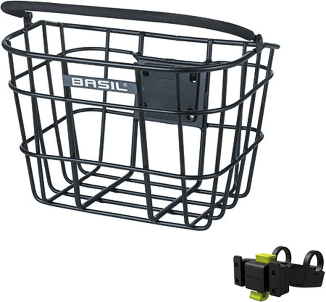 Basil Bremen Alu Fietsmand Voorop - 15.5L - Zwart