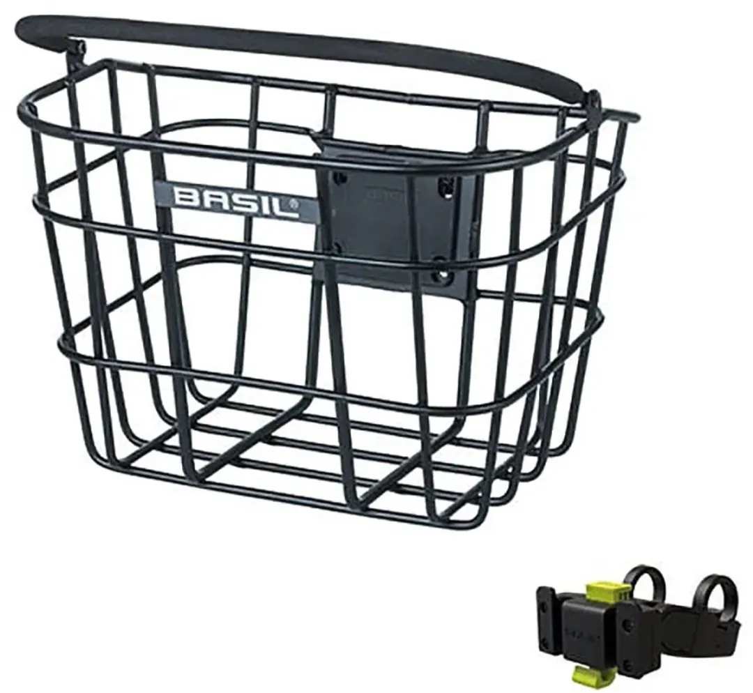 Basil Bremen Alu Fietsmand Voorop - 15.5L - Zwart