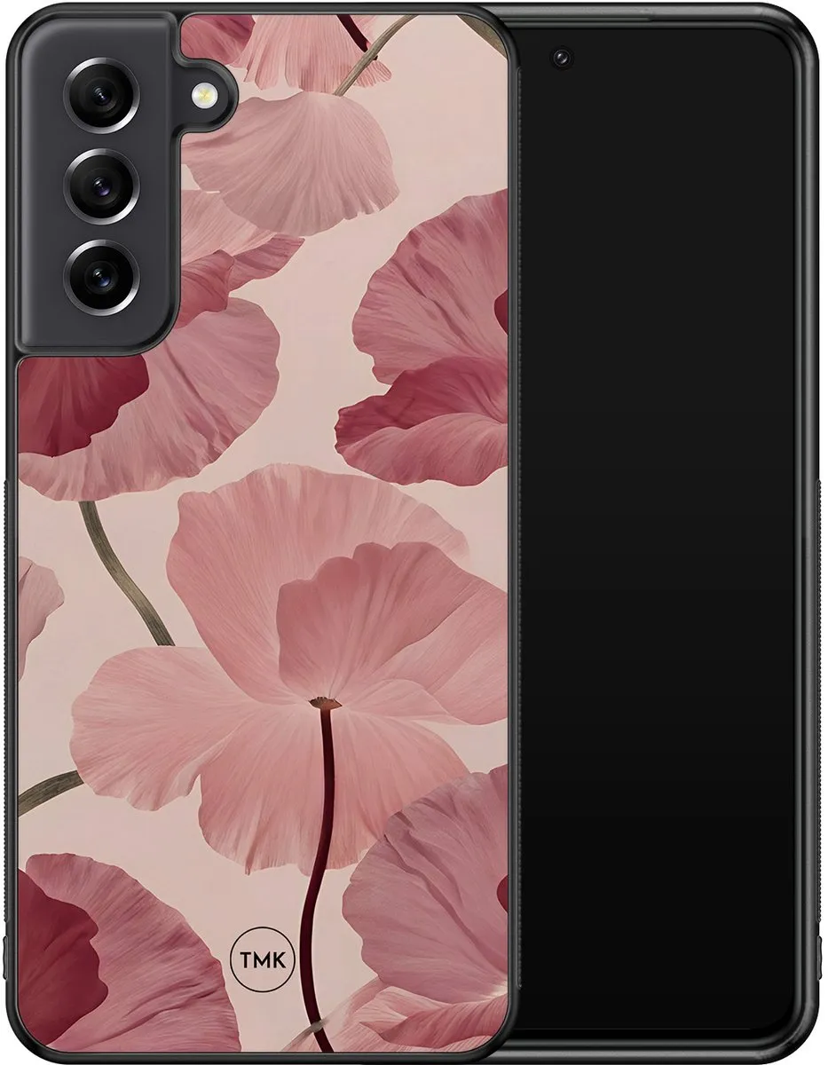 Casevibes Samsung Galaxy S21 FE Hoesje - Roze Vintage Blossom
